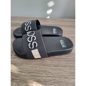 Hugo Boss Black Big Logo Slides Sandals Made US Size 11.5 Kids